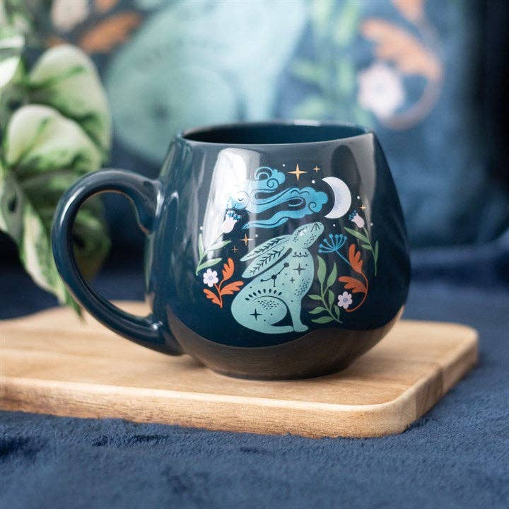 Something Different Wholesale - Wholesale Coffee Mug - Mystical Midnight Hare Rounded Mug