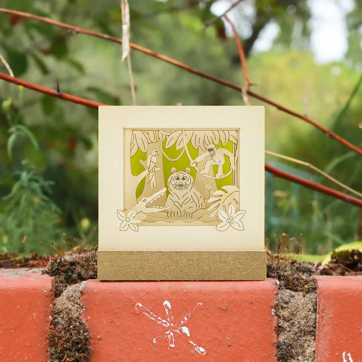 Wild Life Silhoubox M... Animals, Jungle, Lion, Monkey — Gift Item for wholesale by SILHOUBOX