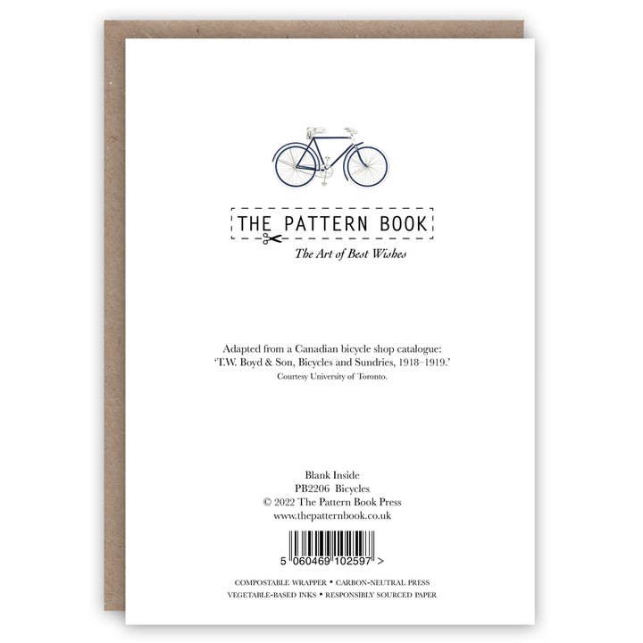 The Pattern Book – wholesale Everyday greeting card – Bicycles greeting card1