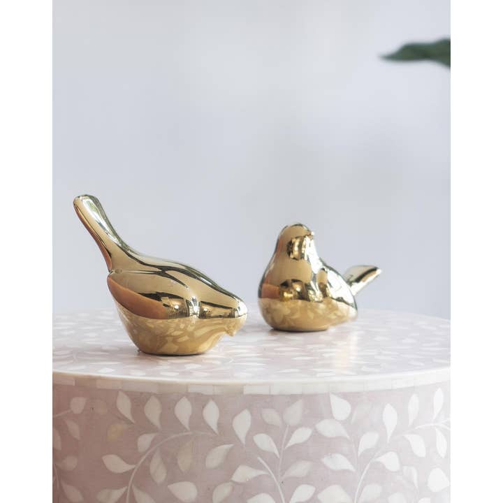 A&B Home Group Inc. - Wholesale Decorative Figurine - S/2 Chirp Bird Accents,Gold1