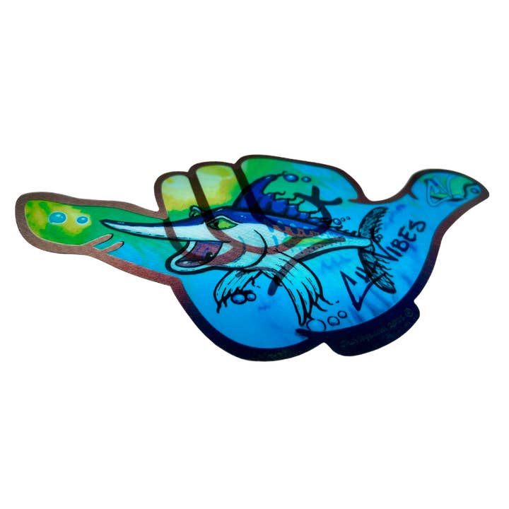 Autocollant 3D Blue Marlin pour la vente par Cha Vibes