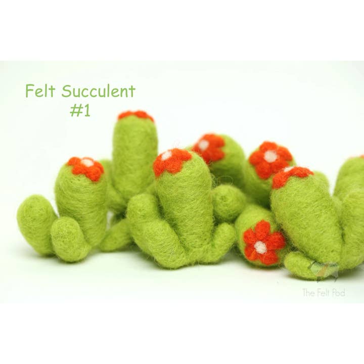 The Felt Pod - Wholesale Decorative Tabletop Object - Felt Succulent and Cactus