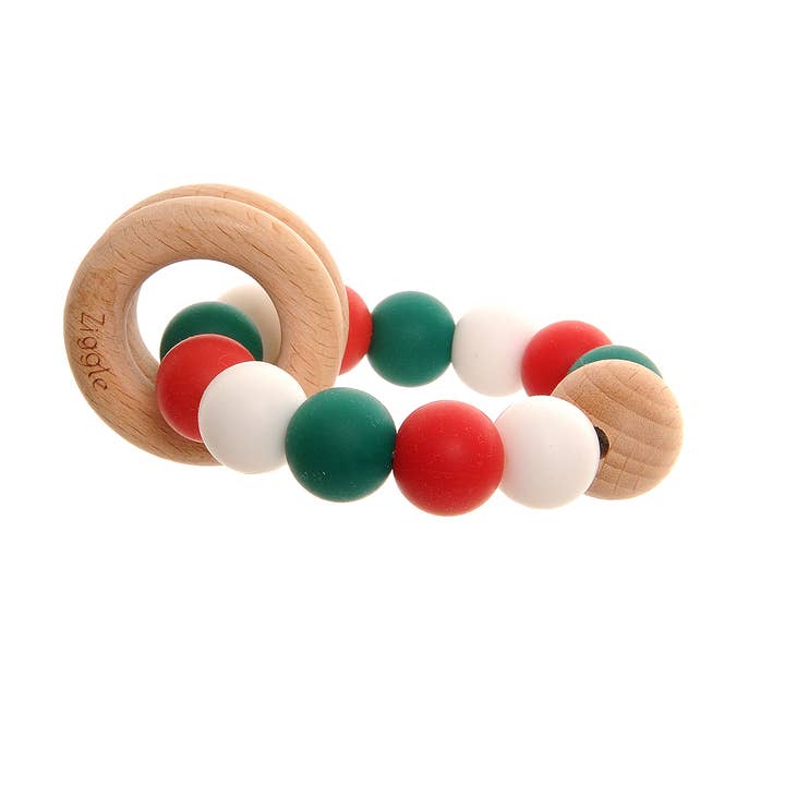 Ziggle Baby - Wholesale Teether (Not Clip-On) - Baby - Christmas silicone and wood teether0