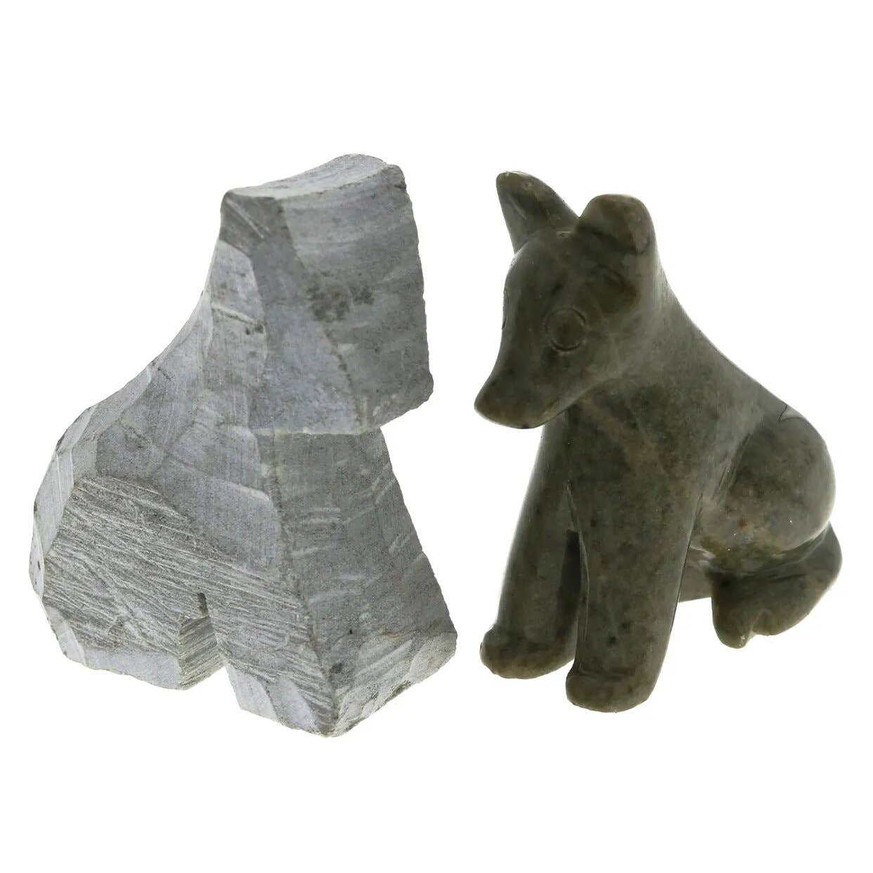 Soapstone Block - Wholesale DIY Craft Kit - Soapstone Carving Kit - Dog1