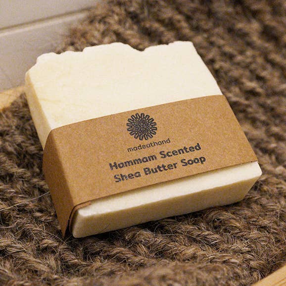 Goat Hair Bath Glove with Shea Butter Soap for wholesale by madeathand.nl