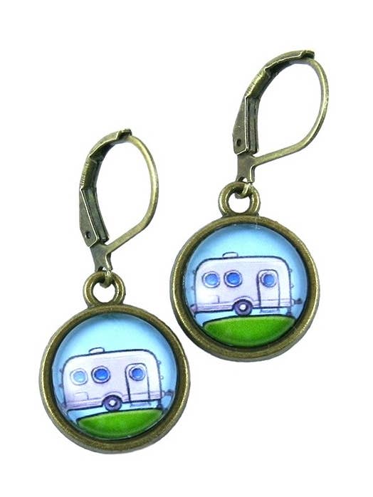 Foto Glas Camper Øreringe for engroshandel hos Dreamspirit