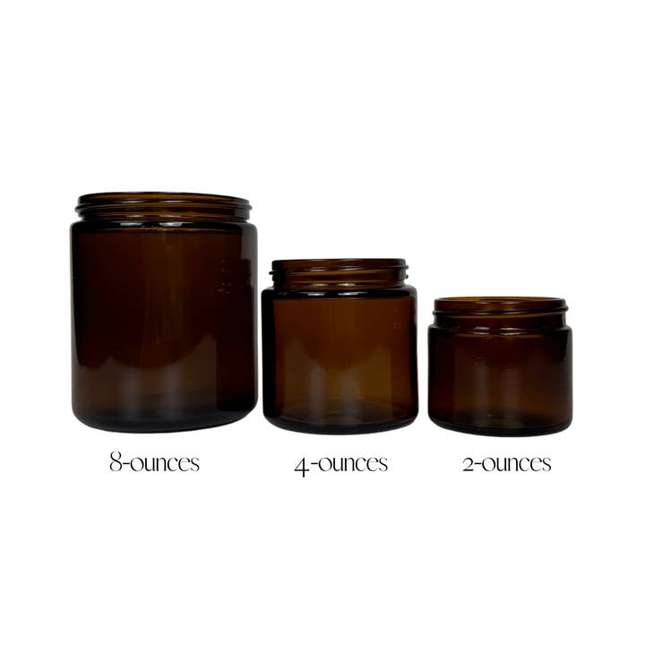 The Bottle Shoppe - Wholesale Jar - 8oz Amber Glass Jar with Brushed Gold Lid 7