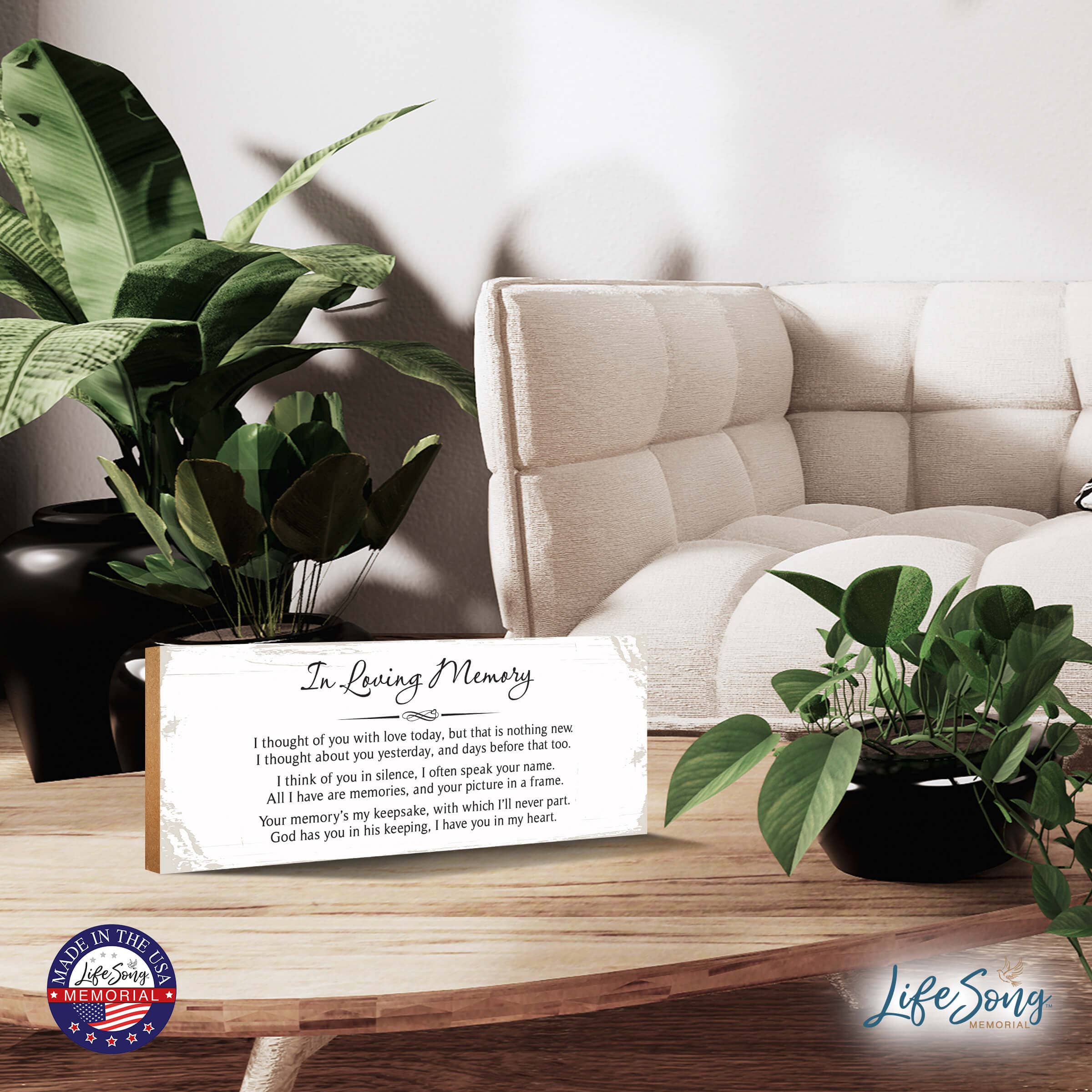 LifeSong Milestones - Wholesale Sign -  Bereavement Human Memorial Shelf Sitter: In Loving Memory1