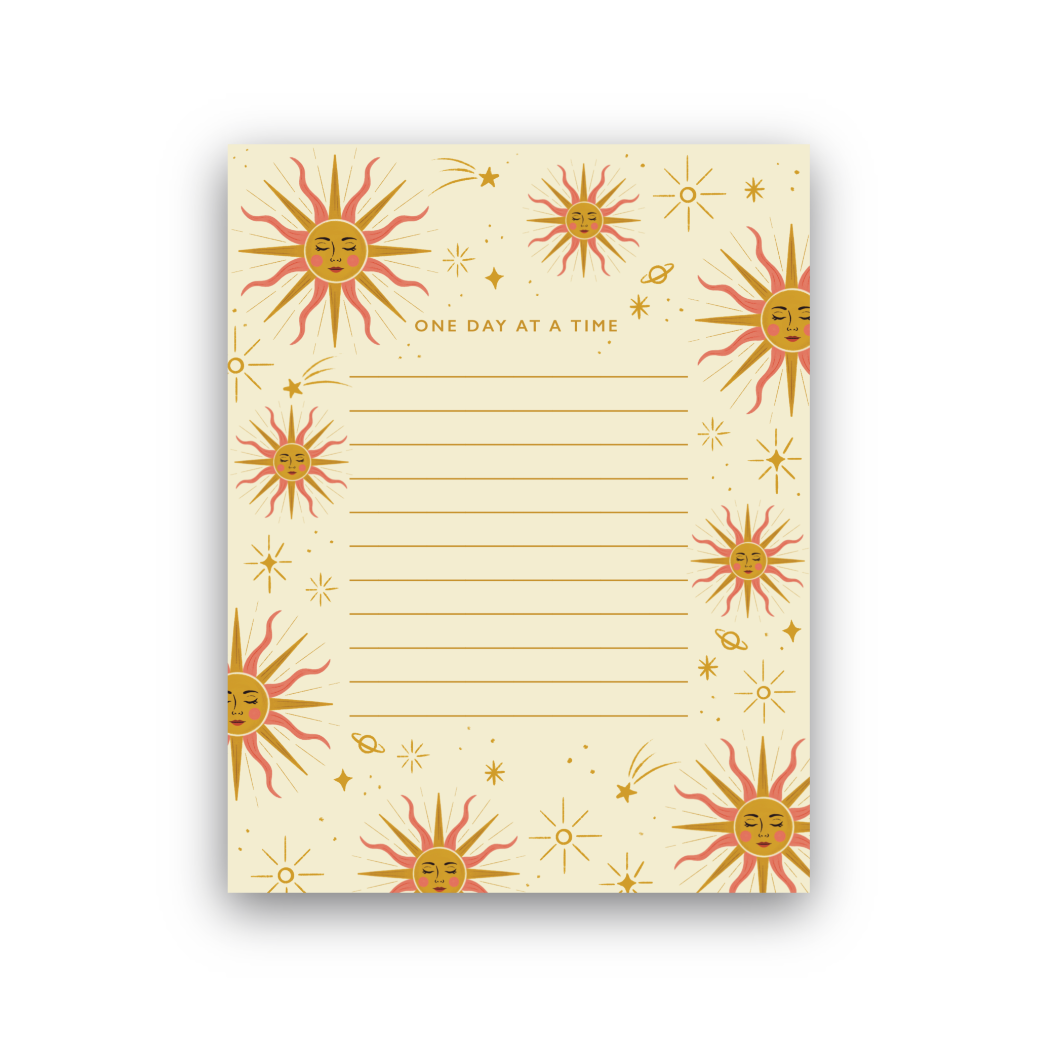 Julia Kestner Designs - Wholesale Notepad - One Day at a Time Sun Notepad3