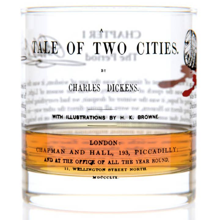 Well Told - Wholesale Cocktail/Liquor Glass - A Tale Of Two Cities - Dickens Literature Rocks Glass