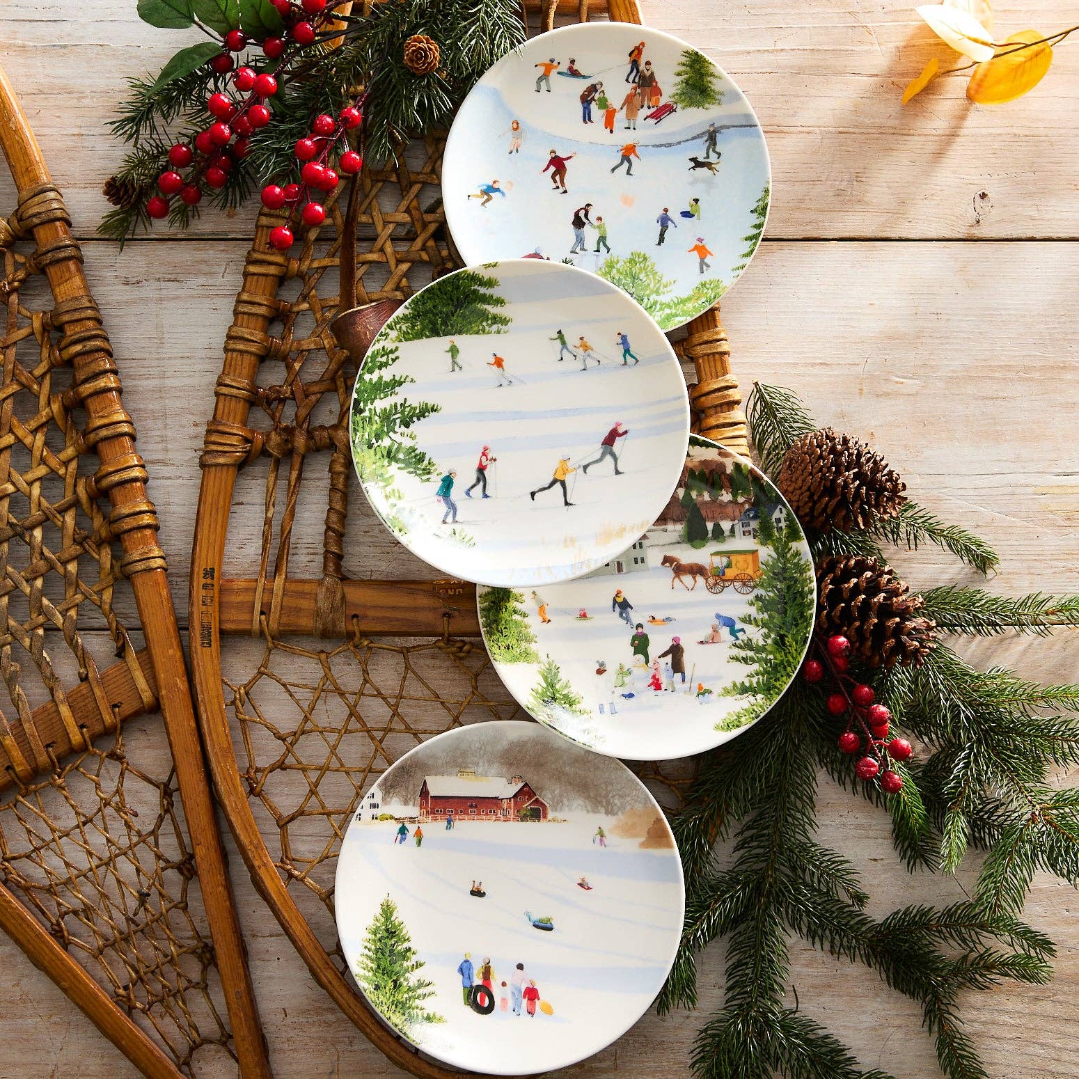 Caskata - Wholesale Salad Plate - Caskata X Felix Doolittle Winter Wonderland Plates, Set of 41