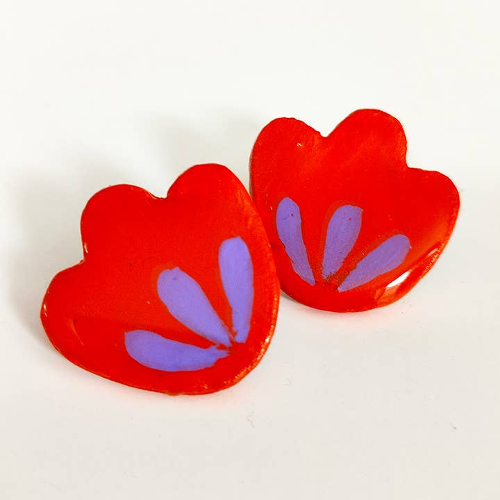 Dutch tulips earrings for wholesale by Chunchitos