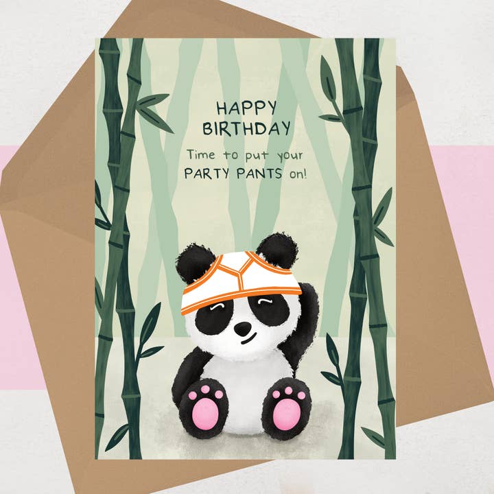 OCD Greeting Cards - Wholesale Birthday Card - Cute Panda Bear Birthday Card - Illustrated Greeting Cards