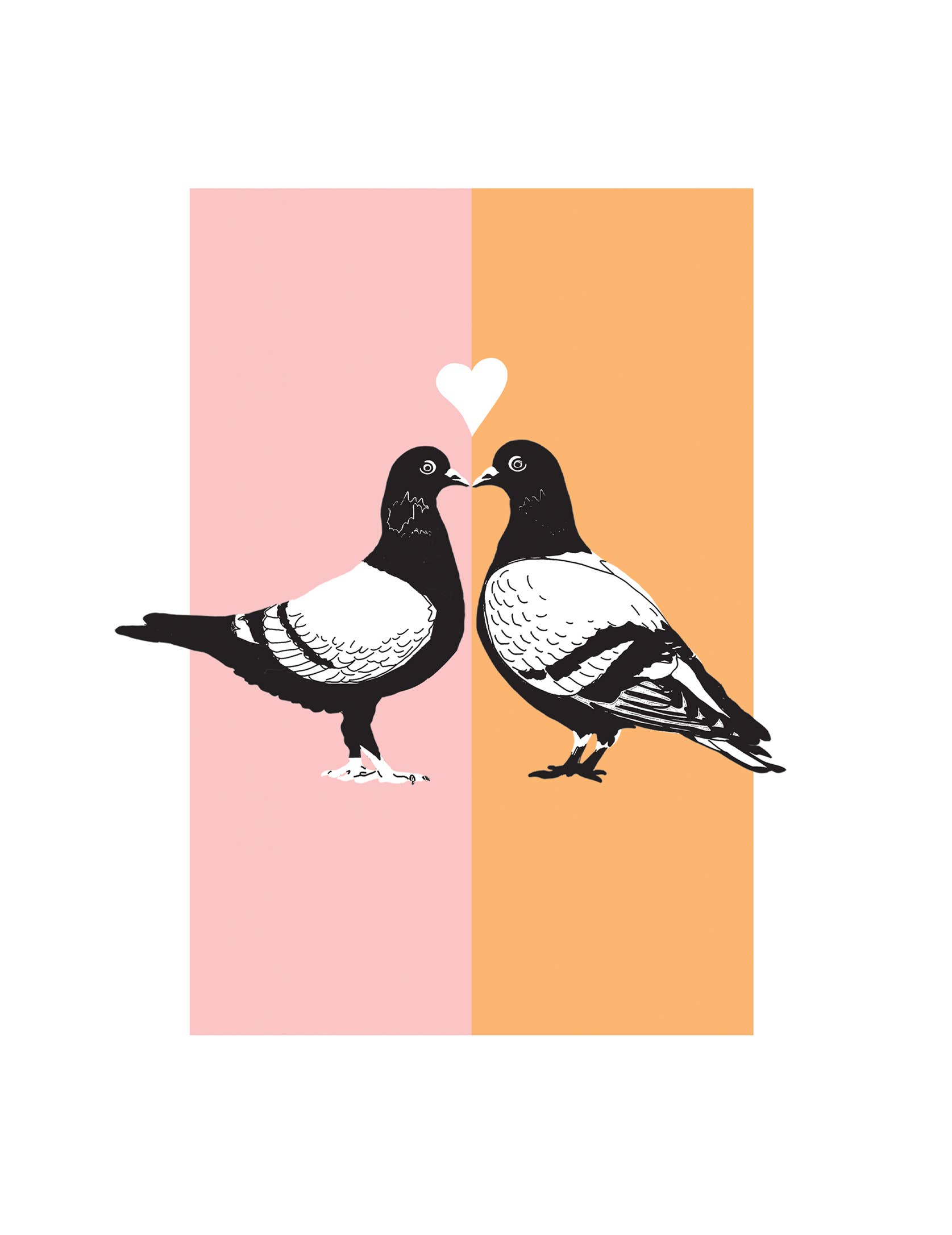 Drawn Goods - Vendita all'ingrosso Buste regalo - Sacchetto regalo Love Birds Pigeon2