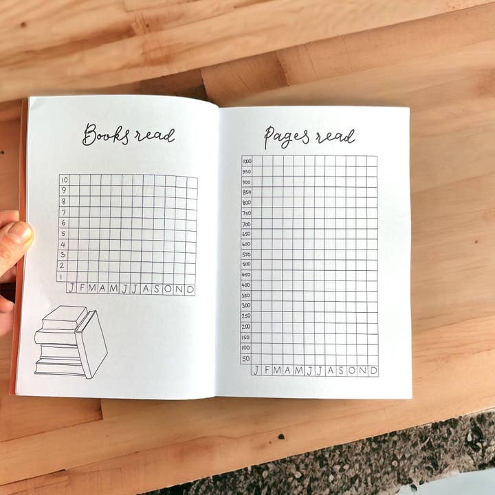 And Hope Designs - Cards, Stickers & Stationery - Vente Journal intime - Journal de lecture, livre de pages préfabriquées roses, bullet journal5