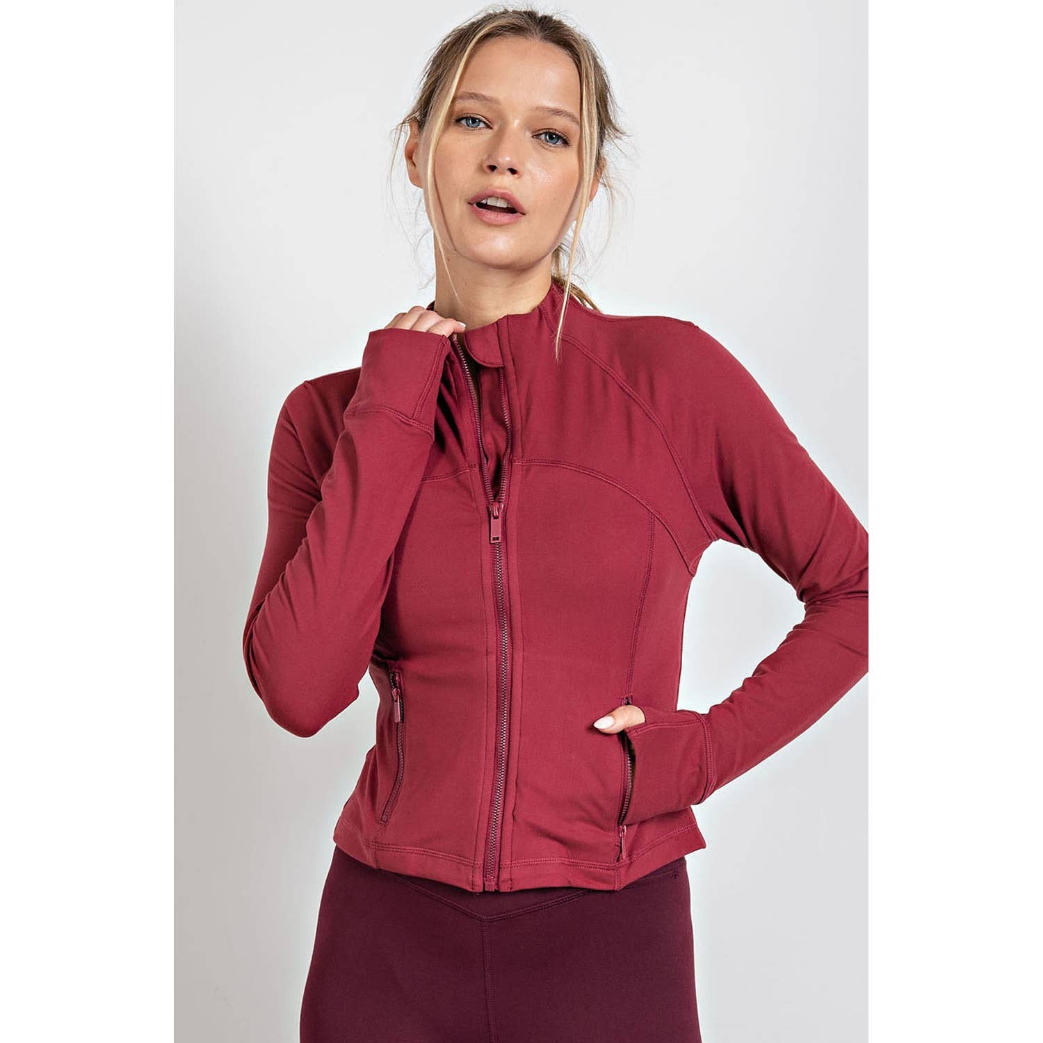 Rae Mode - Wholesale Athletic Jacket - Women's - BUTTER LONG SLEEVE CROP DEFINE JACKET36