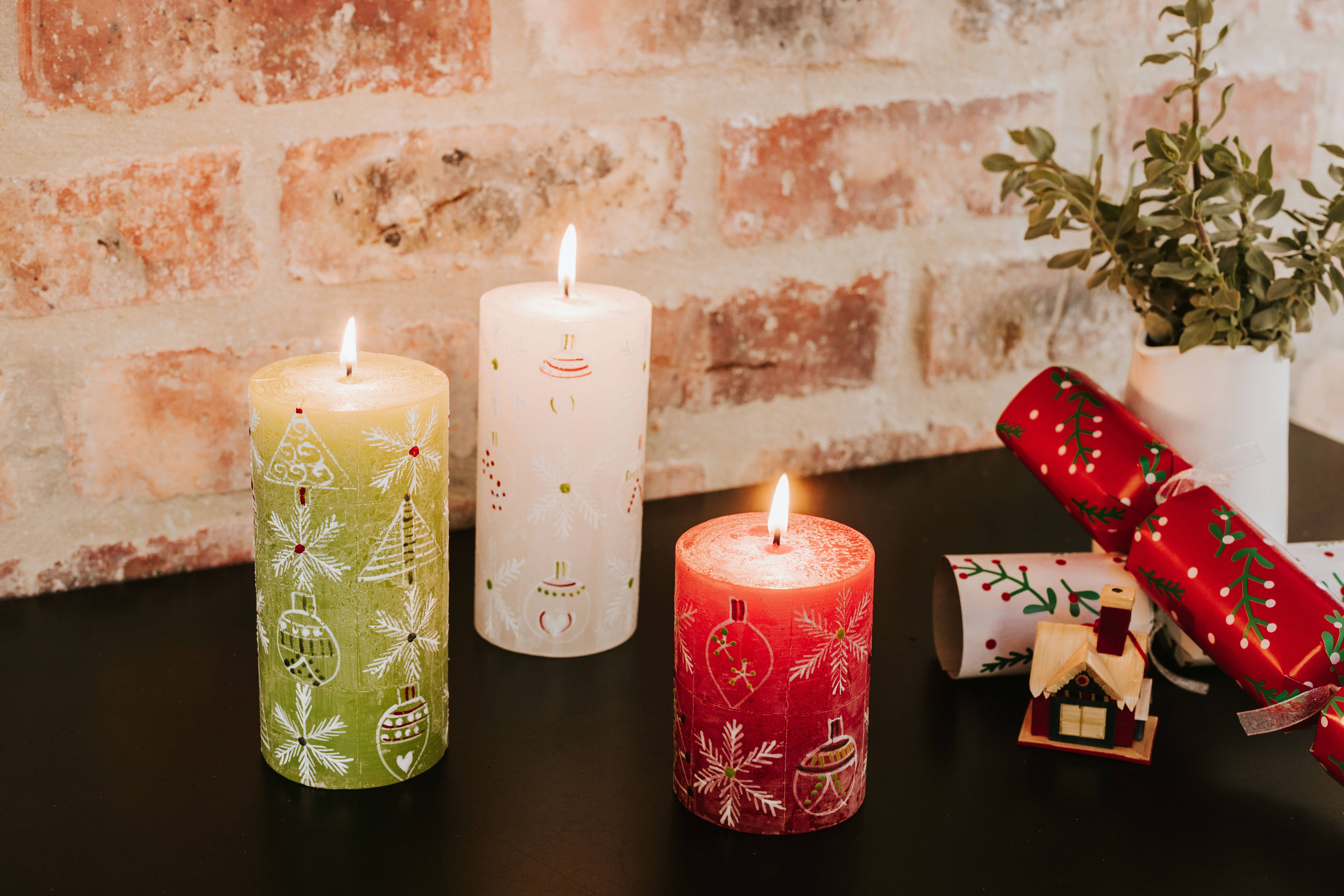 Thumbprint Artifacts – wholesale Tapered candle/candlestick – Whimsy Christmas Candle9