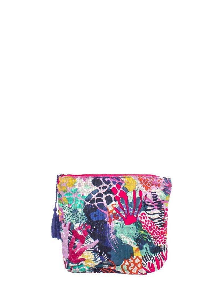 POCHETTE SEA SHELL PRINT 100%CO LAVET I INDIEN for engroshandel hos Ayfee