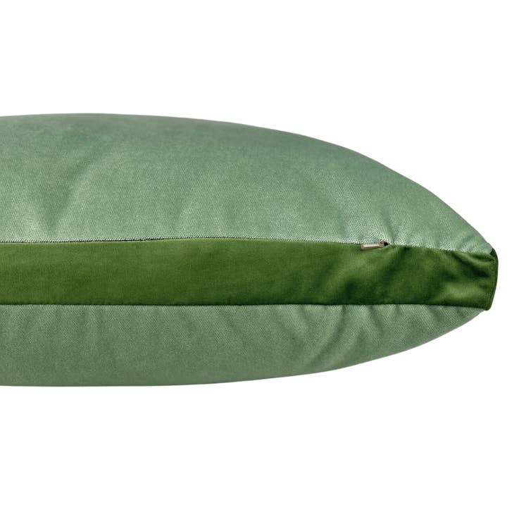 Eloise - Meadow Green Velvet Box Pillow for wholesale on Faire1