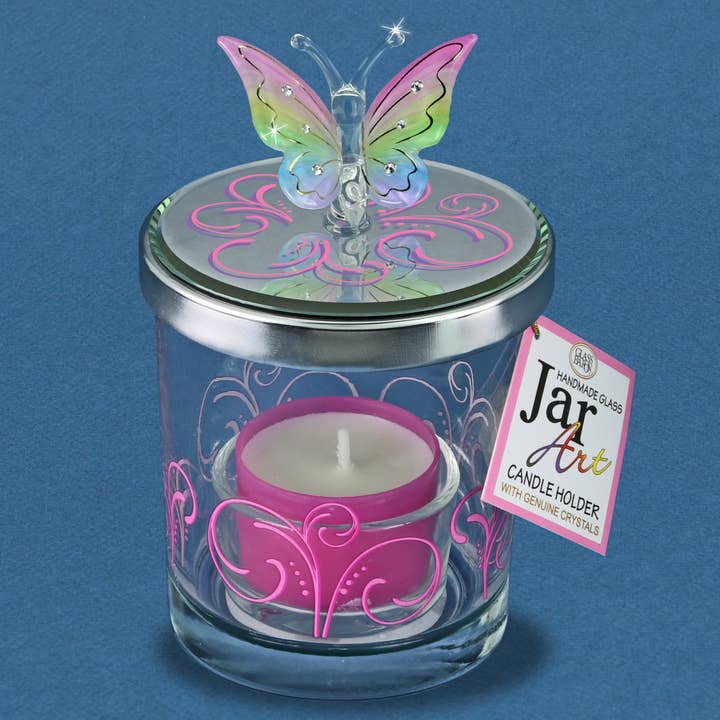 JC3-S2 308-RF: Butterfly Rainbow Flutter for wholesale by Glass Baron