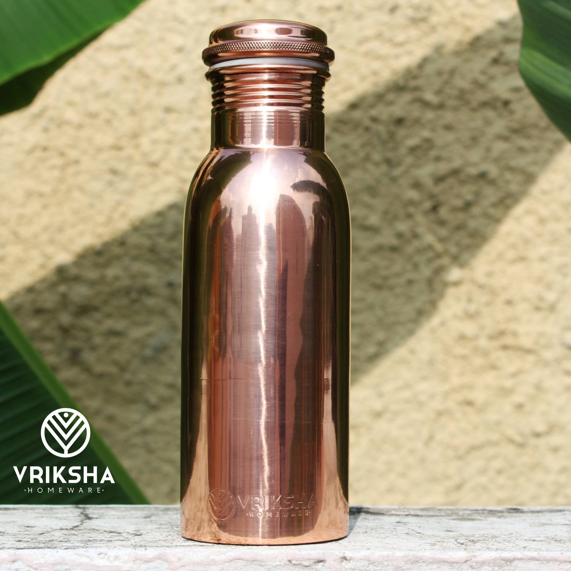 Vriksha Homeware - Wholesale Water Bottle - Art Engraved 100% Pure Copper Water Bottle - 650 ml3