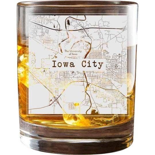 Iowa City College Lot de 2 verres de ville pour la vente par College Town Glasses