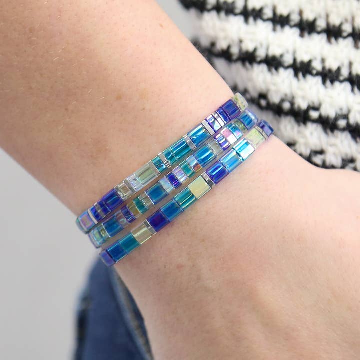 CHROME RAIN - Tila-Armband-Set (3 Stück) für den Großhandel von Mack & Rex