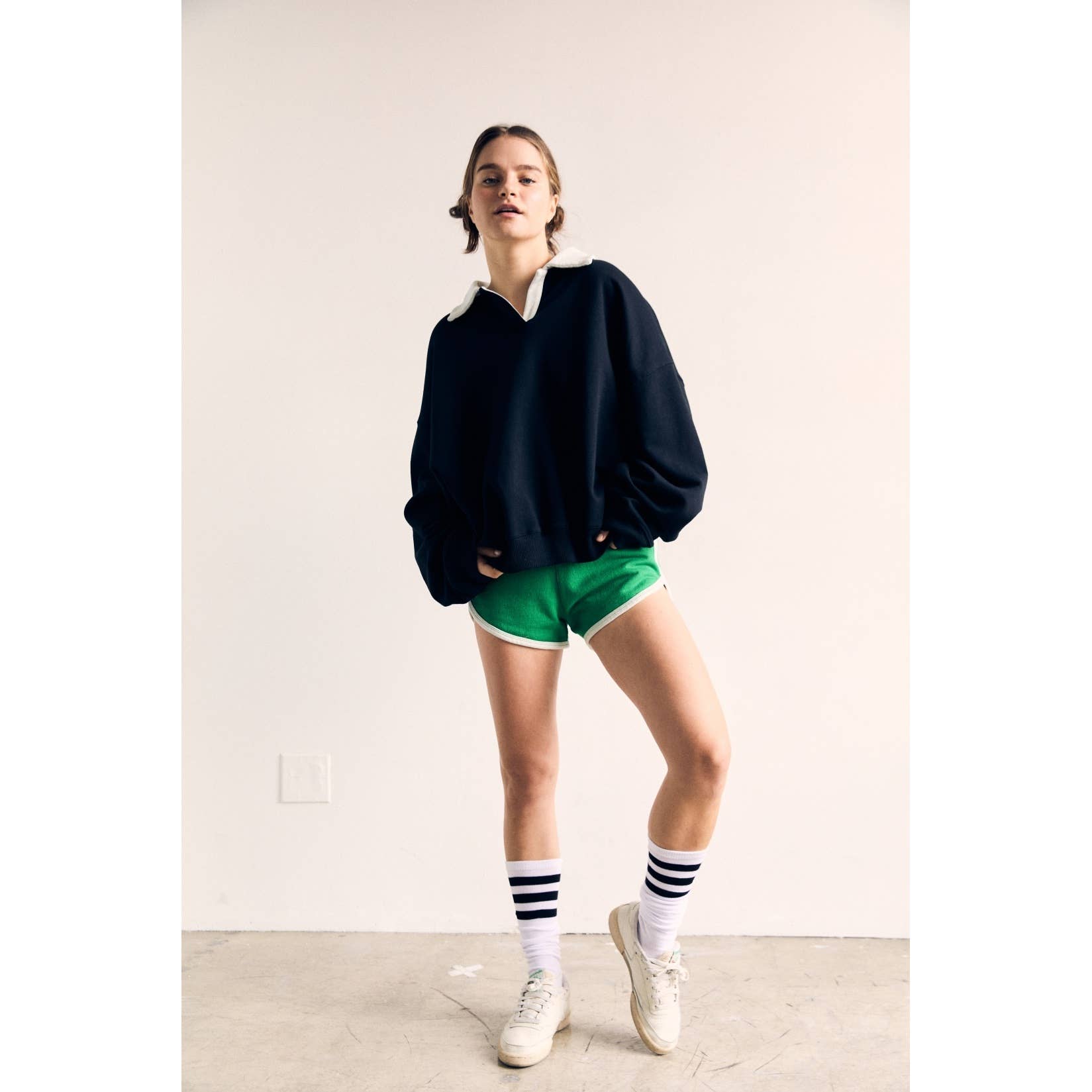 The Blank Lab - Wholesale Sweatshirt - Women's - Contrast Collar Casual Women's Sweatshirt (AAB486_REG)6