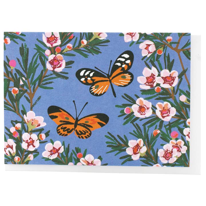 Smudge Ink - Wholesale Stationery/Notecard Set - Wax Flowers & Butterflies Note Card1