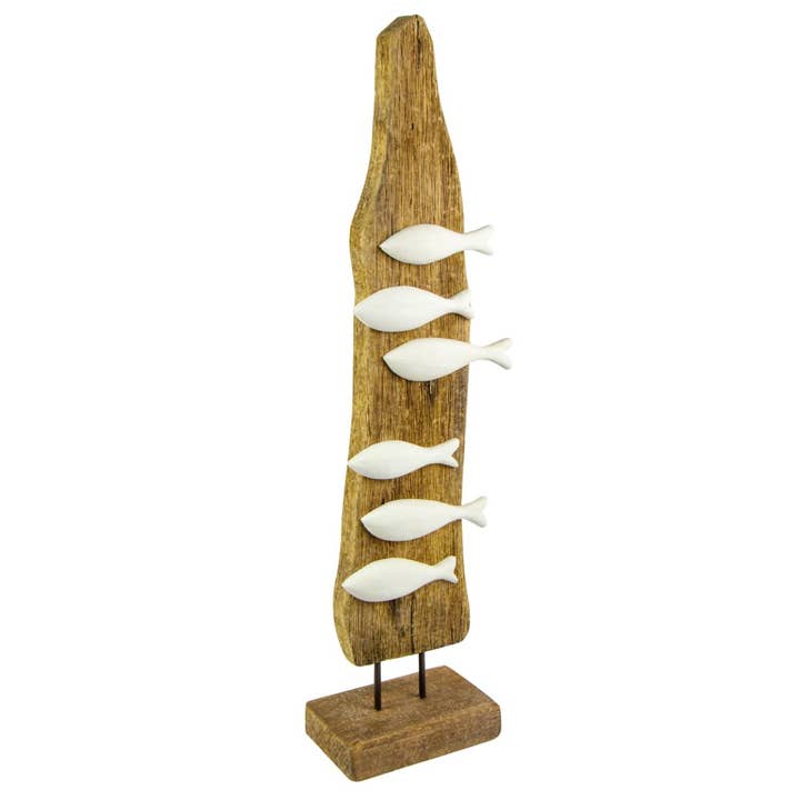 Nauticalia - Wholesale Ornament - Fish on Driftwood Pillar, 48cm