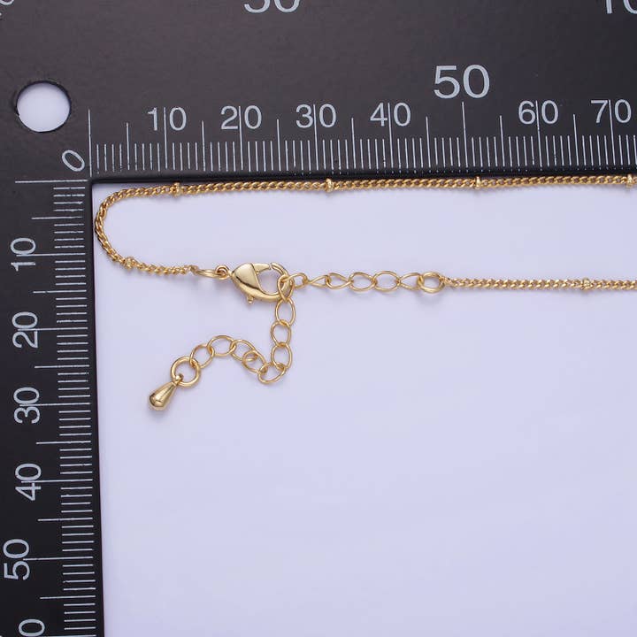 Aim Eternal - Wholesale Link & Chain Necklace - 14K Gold Filled 1.8mm Satellite Curb Chain 17 Inch Necklace