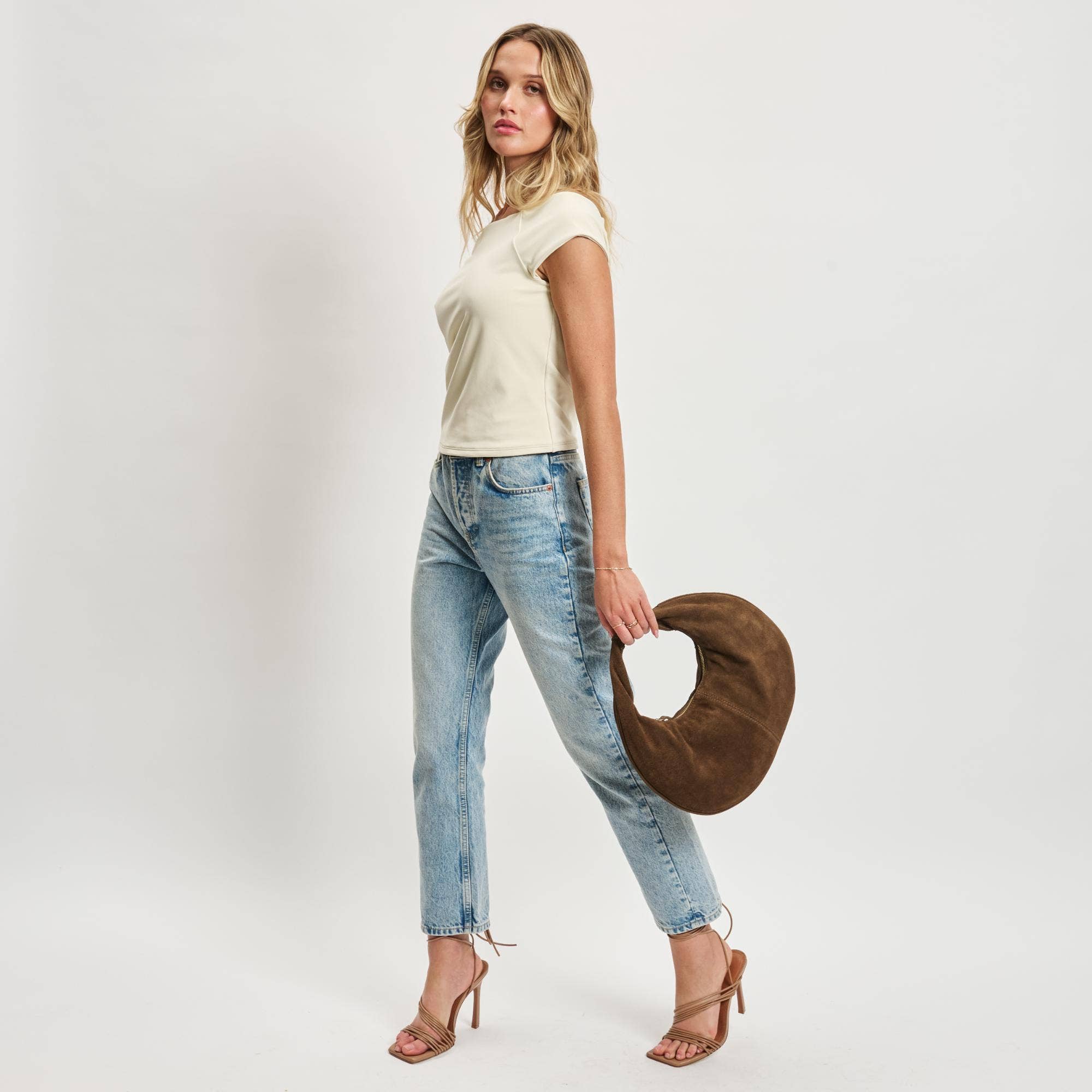 Moda Luxe - Wholesale Shoulder Bag - Women's - Farrah Genuine Suede Leather Hobo18