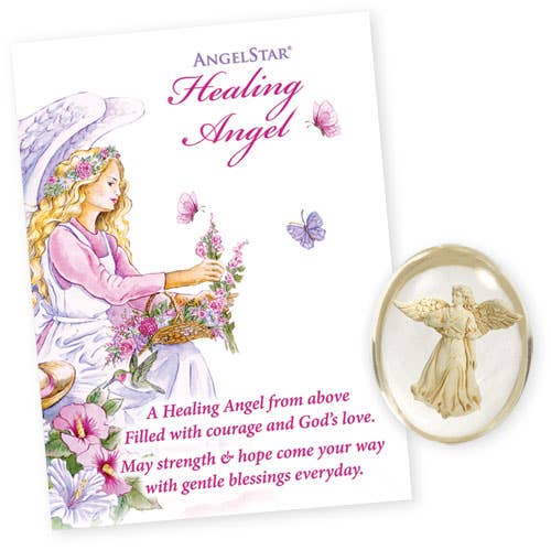 AngelStar - Wholesale Keepsake Coin/Token - Healing Angel Stone 0