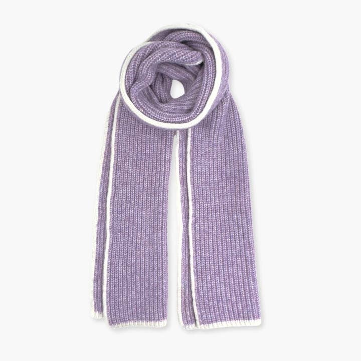 Humble Hilo - Wholesale Scarf - Women's - Humble Hilo Knitted Soft Scarf, Fine Knitted with White Trim13
