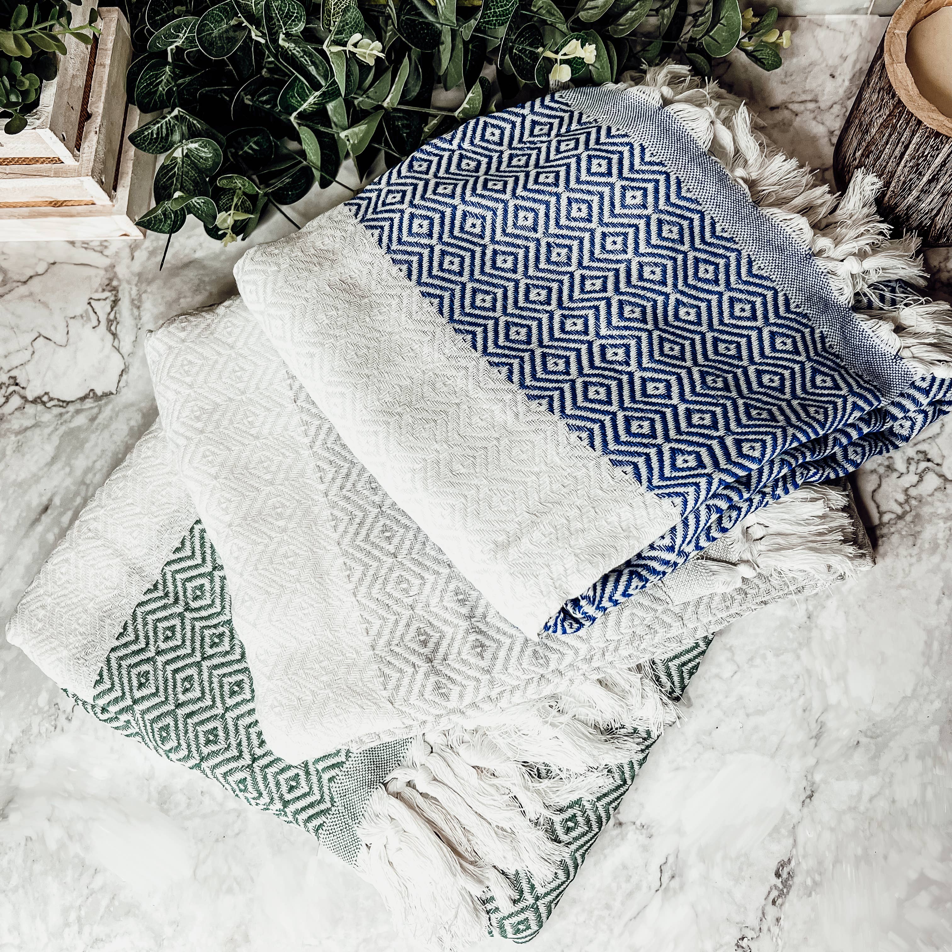 Gia Roma - Vente Serviettes de bain - Serviettes turques Grandes serviettes 100% coton | 40 x 70 « | 200 g/m²24