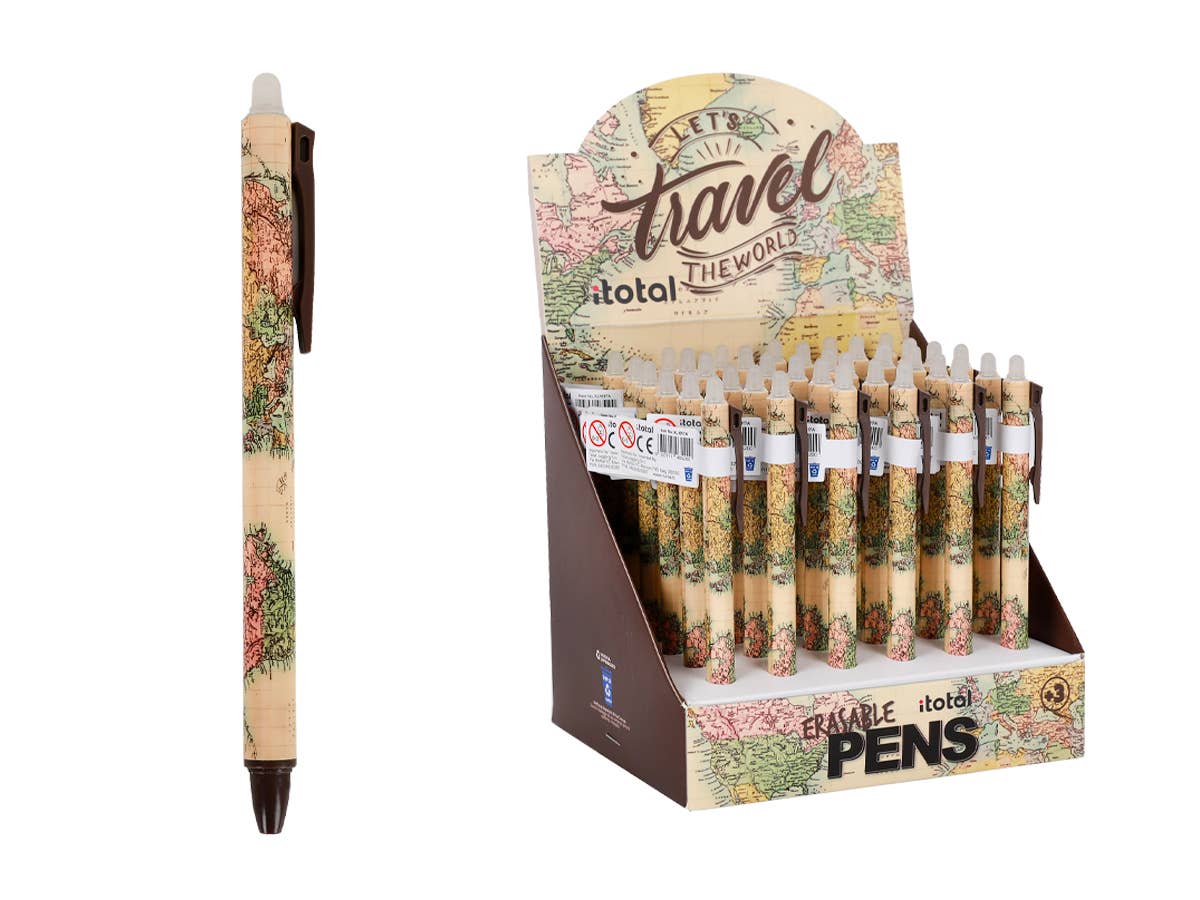 I-Total, I-Drink - Wholesale Pen - Old Map Erasable Pen - Display 36 Pcs0