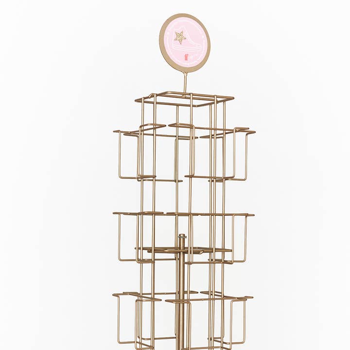 Design tæller turnstand, guld for engroshandel hos Fabfabstickers