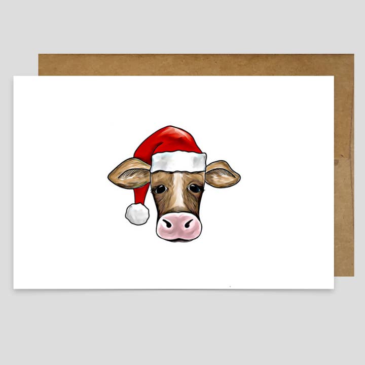 Christmas Cow - Greeting Card for wholesale by Kevin & Kaia