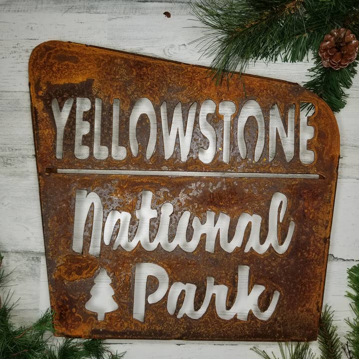 Out.West.Lifestyle. - Venta al por mayor Letreros - LETRERO DE METAL OXIDADO DEL PARQUE NACIONAL3