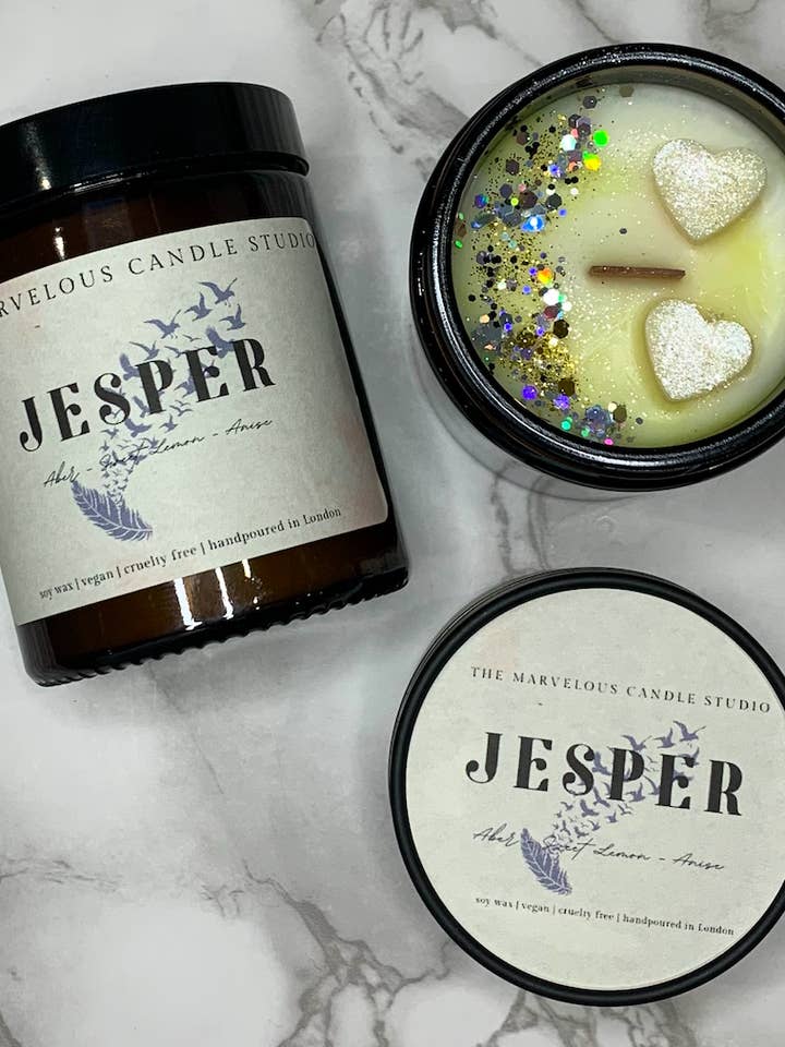 Jesper Six of Crows Candle for wholesale by Marvelous Candle Studio