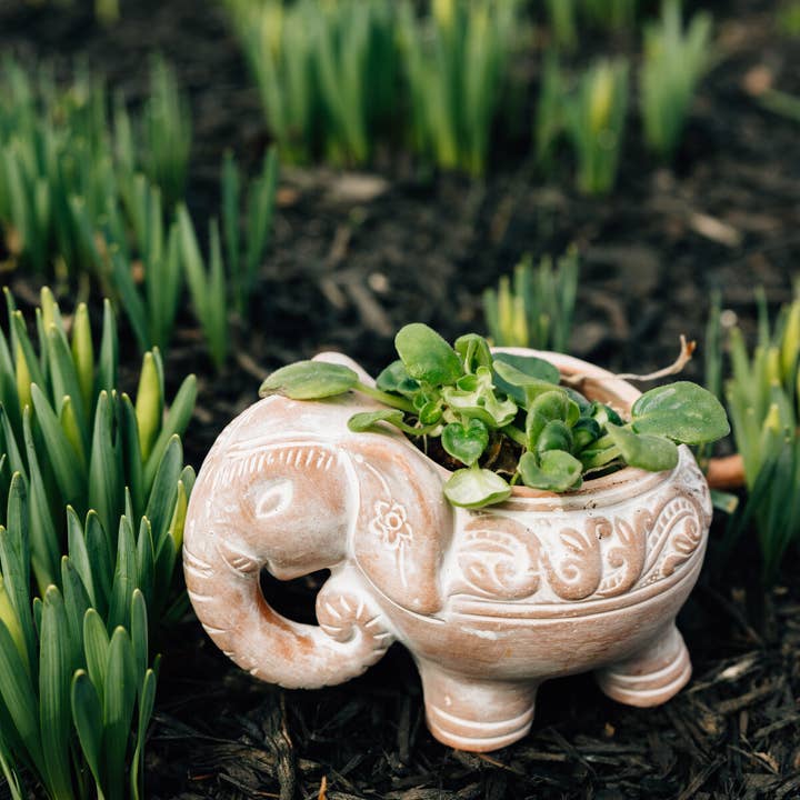 Ten Thousand Villages - Wholesale Plant Pot - Elephant Planter1