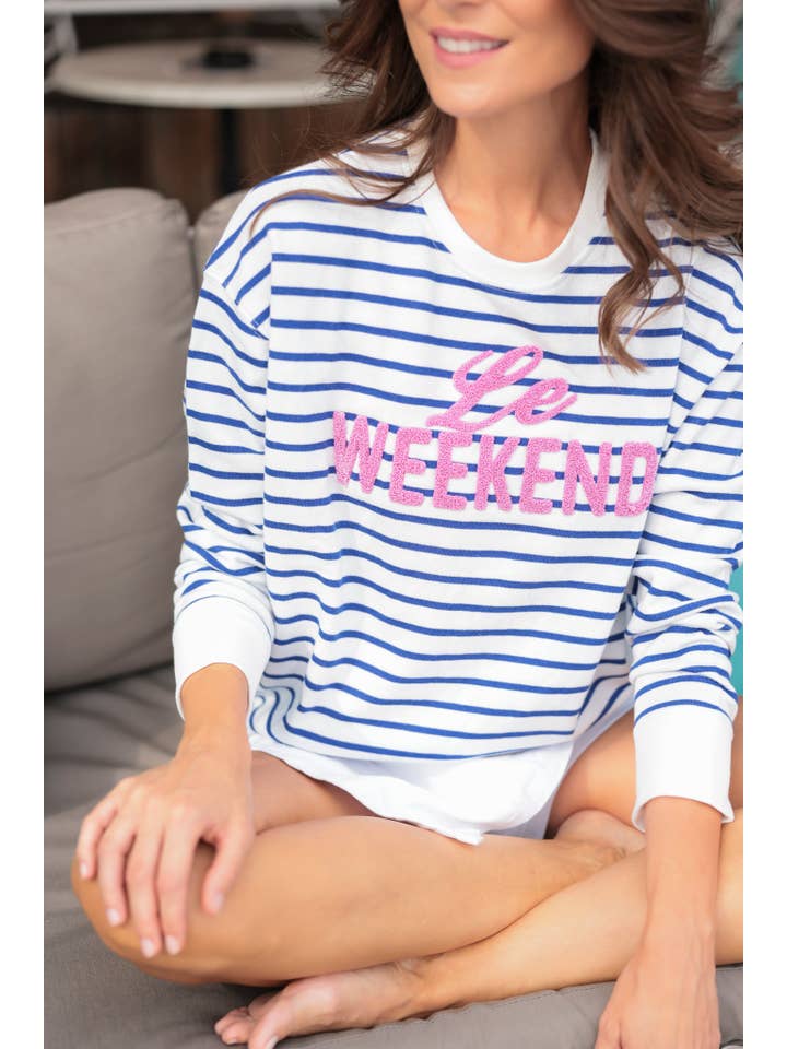 LE WEEKEND SWEATSHIRT, SKY for wholesale on Faire