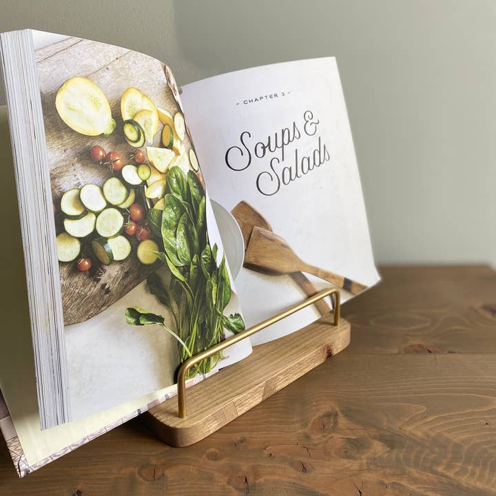 26&7Co. - Wholesale Book Stand - Cookbook Stand, Recipe Stand | Walnut2