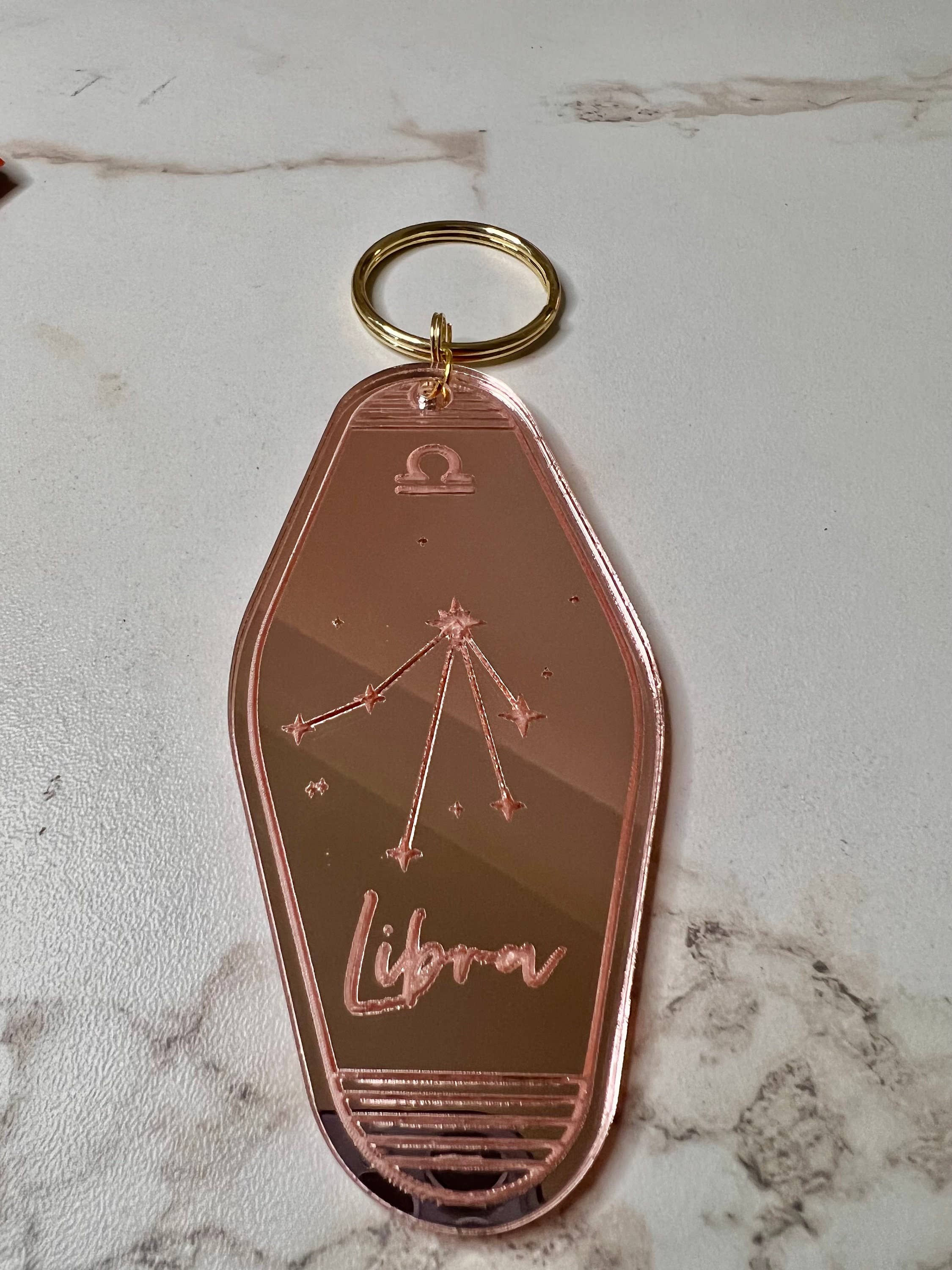 Crafts By Chelle Us - Wholesale Keychain - Women's - Zodiac Hotel Style Keychain | Astrology Keychain | Zodiac Gift | Astrology Gift | Personal Keychain9