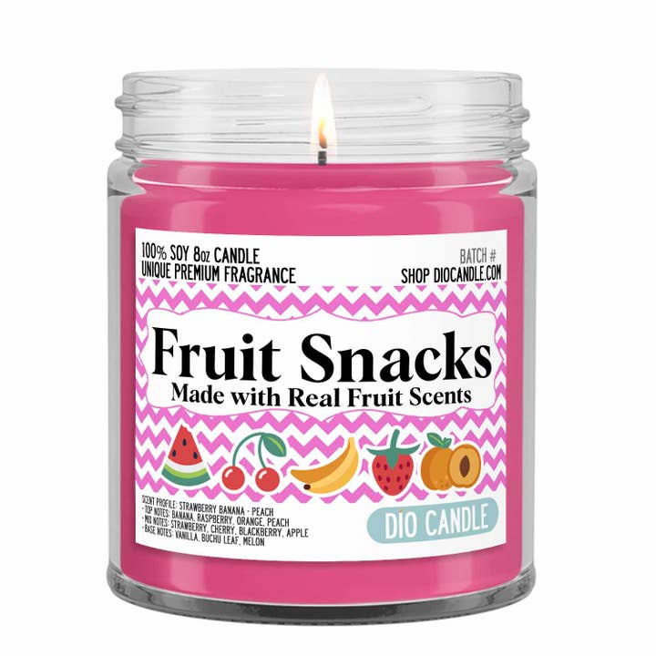 Fruit Snacks Candle for wholesale by Dio Candle Company