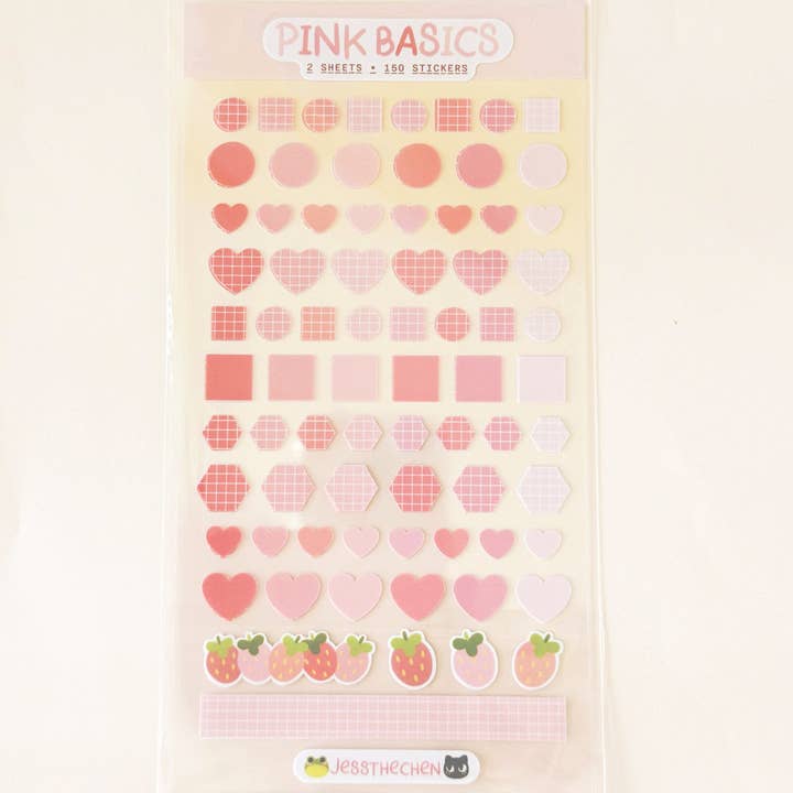 Planner Basic Stickers | Pink for wholesale by Jessthechen
