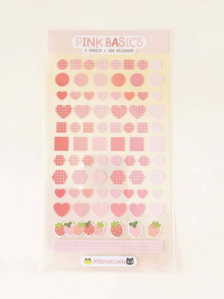 Planner Basic Stickers | Pink for wholesale by Jessthechen