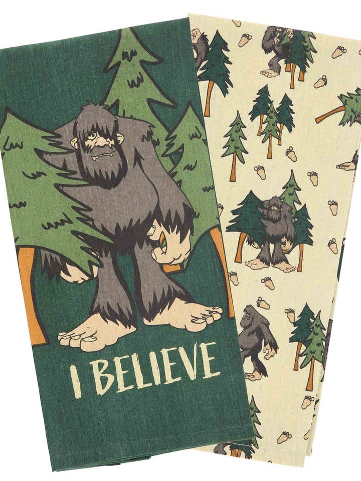 Sasquatch Tea Towel for wholesale by Lazy One