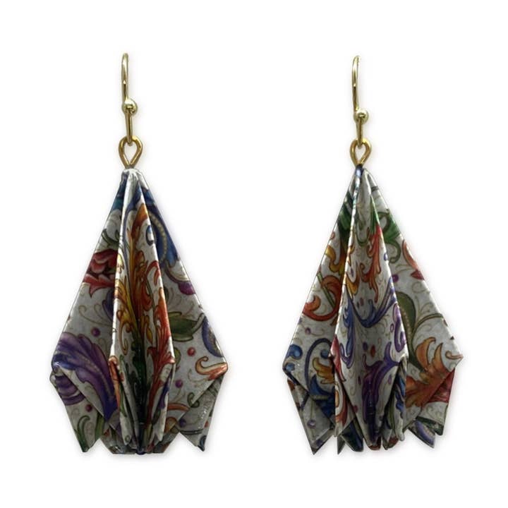 Origami Earrings (Water Resistant) - The Patricia for wholesale by Paper Moon Origami Co.