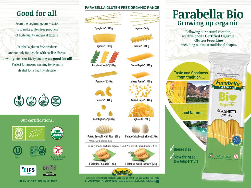 Farabella - Wholesale Pasta - Organic Gluten-Free Lasagna 250G X 62